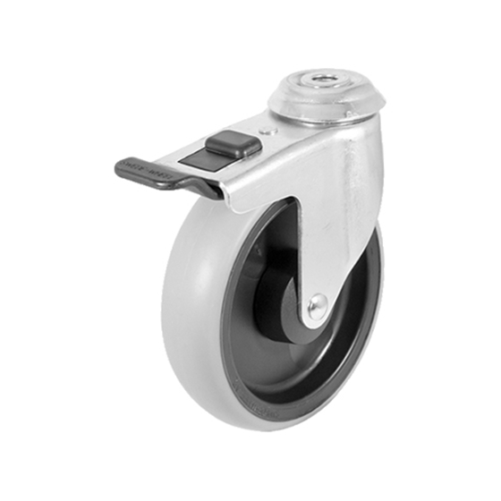 Länkhjul 125 mm - totalbroms - TPE-bana